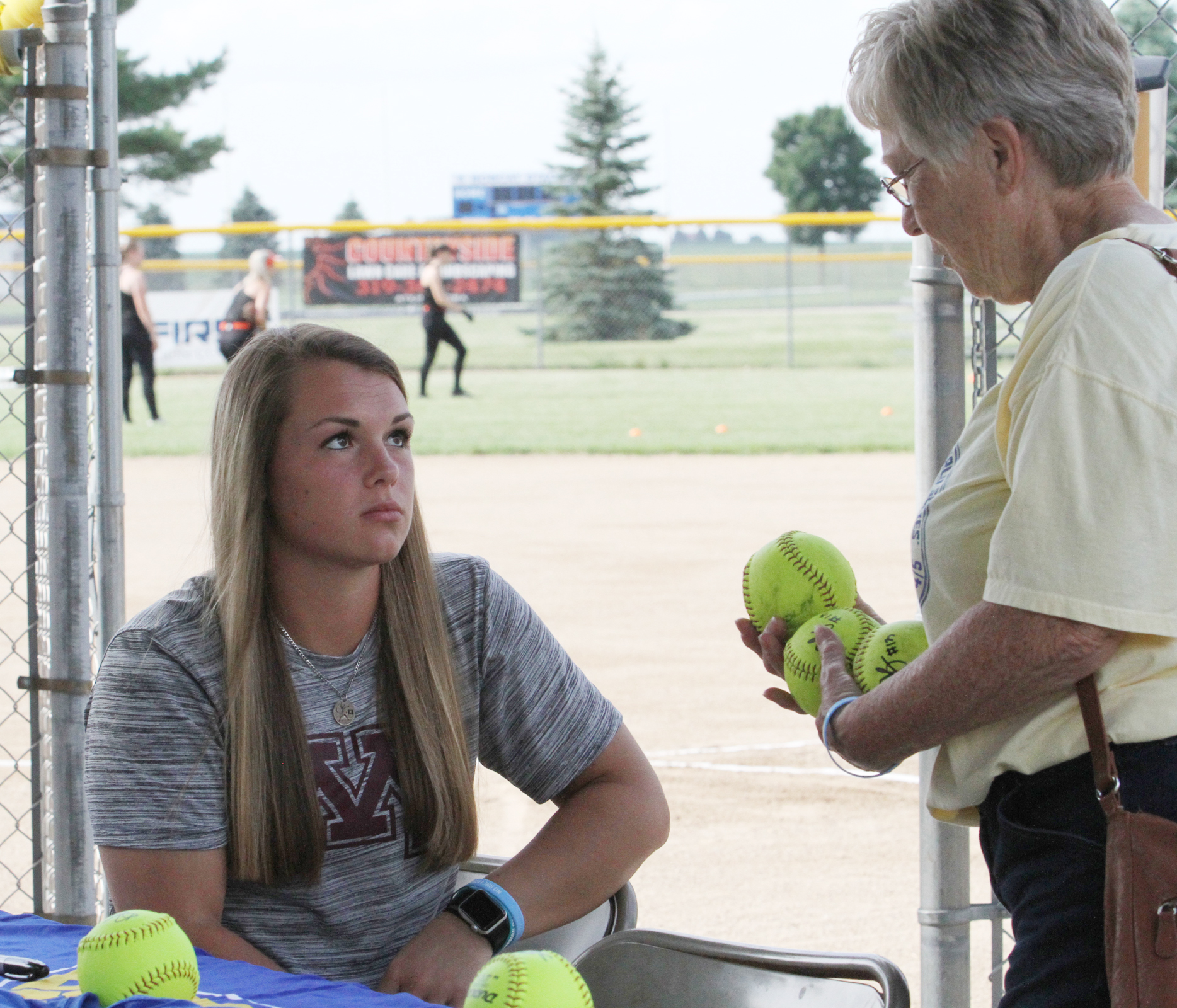 Amber Fiser honored on visit back to Benton Community – Jim Magdefrau
